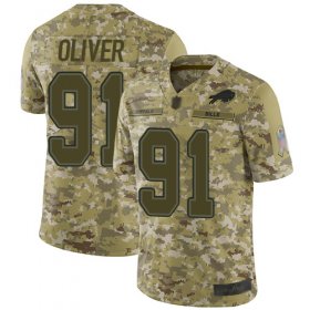 Wholesale Cheap Nike Bills #91 Ed Oliver Camo Men\'s Stitched NFL Limited 2018 Salute To Service Jersey