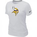 Wholesale Cheap Women's Nike Minnesota Vikings Logo NFL T-Shirt White