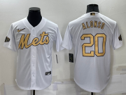 Wholesale Men's New York Mets #20 Pete Alonso White 2022 All Star Stitched Cool Base Nike Jersey