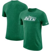 Wholesale Cheap New York Jets Nike Marled Historic Logo Performance T-Shirt Heathered Green