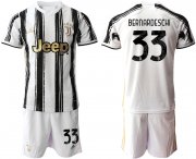 Wholesale Cheap Men 2020-2021 club Juventus home 33 white black Soccer Jerseys