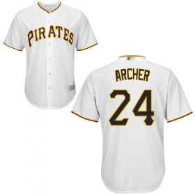 Wholesale Cheap Pirates #24 Chris Archer White Cool Base Stitched Youth MLB Jersey