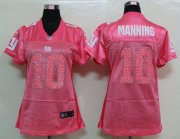 Wholesale Cheap Nike Giants #10 Eli Manning Pink Sweetheart Women's NFL Game Jersey
