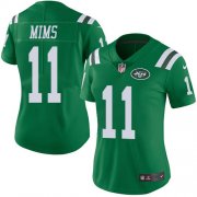 Wholesale Cheap Nike Jets #11 Denzel Mim Green Women's Stitched NFL Limited Rush Jersey