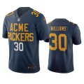 Wholesale Cheap Green Bay Packers #30 Jamaal Williams Navy Vapor Limited City Edition NFL Jersey