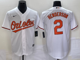 Wholesale Cheap Men\'s Baltimore Orioles #2 Gunnar Henderson White Cool Base Stitched Jersey