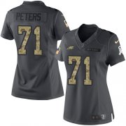 Wholesale Cheap Nike Eagles #71 Jason Peters Black Women's Stitched NFL Limited 2016 Salute to Service Jersey