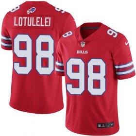 Wholesale Cheap Nike Bills #98 Star Lotulelei Red Men\'s Stitched NFL Limited Rush Jersey