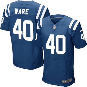 Wholesale Cheap Nike Colts #40 Spencer Ware Royal Blue Team Color Men\'s Stitched NFL Elite Jersey