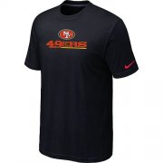 Wholesale Cheap Nike San Francisco 49ers Authentic Logo NFL T-Shirt Black
