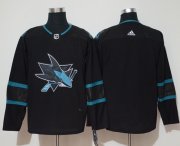 Wholesale Cheap Adidas Sharks Blank Black Alternate Authentic Stitched NHL Jersey