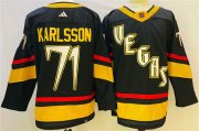 Cheap Men's Vegas Golden Knights #71 William Karlsson Black 2022-23 Reverse Retro Stitched Jersey