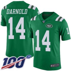 Wholesale Cheap Nike Jets #14 Sam Darnold Green Youth Stitched NFL Limited Rush 100th Season Jersey