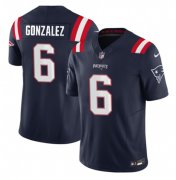 Wholesale Cheap Men's New England Patriots #6 Christian Gonzalez Navy 2023 F.U.S.E. Vapor Limited Football Stitched Jersey