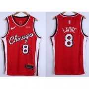 Wholesale Cheap Men Chicago Bulls 8 Zach LaVine 75th Anniversary Red Edition Swingman Stitched Basketball Jersey
