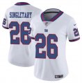 Cheap Women's New York Giants #26 Devin Singletary White Color Rush Stitched Jersey(Run Small)