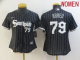Wholesale Cheap Women Chicago White Sox 79 Abreu City Edition Black Game Nike 2021 MLB Jerseys