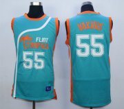 Wholesale Cheap Flint Tropics 55 Vakidis Teal Semi Pro Movie Stitched Basketball Jersey