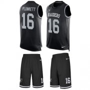 Wholesale Cheap Nike Raiders #16 Jim Plunkett Black Team Color Men's Stitched NFL Limited Tank Top Suit Jersey