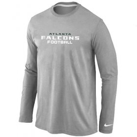 Wholesale Cheap Nike Atlanta Falcons Authentic Font Long Sleeve T-Shirt Grey