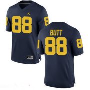 Wholesale Cheap Men's Michigan Wolverines #88 Jake Butt Navy Blue Stitched College Football Brand Jordan NCAA Jersey