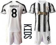 Wholesale Cheap Youth 2020-2021 club Juventus home 8 white Soccer Jerseys