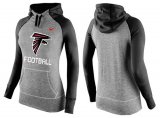 Wholesale Cheap Women's Nike Atlanta Falcons Performance Hoodie Grey & Black_1
