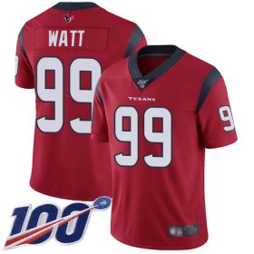 Wholesale Cheap Nike Texans #99 J.J. Watt Red Alternate Men\'s Stitched NFL 100th Season Vapor Limited Jersey