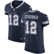 Wholesale Cheap Nike Cowboys #12 Roger Staubach Navy Blue Team Color Men's Stitched NFL Vapor Untouchable Elite Jersey