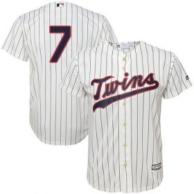 Wholesale Cheap Twins #7 Joe Mauer Cream Stitched Youth MLB Jersey