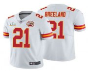 Wholesale Cheap Men's Kansas City Chiefs #21 Bashaud Breeland White 2021 Super Bowl LV Limited Stitched NFL Jersey