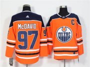 Wholesale Cheap Men's Adidas Edmonton Oilers #97 Connor McDavid Orange Home Authentic Stitched NHL Jersey