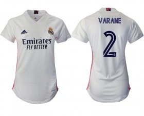 Wholesale Cheap Women 2020-2021 Real Madrid home aaa version 2 white Soccer Jerseys