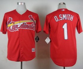 Wholesale Cheap Cardinals #1 Ozzie Smith Red Cool Base Stitched MLB Jersey