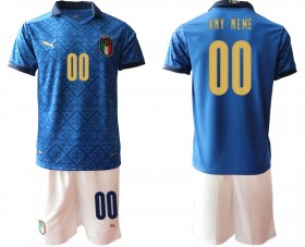Wholesale Cheap Men 2021 European Cup Italy blue Soccer Jersey
