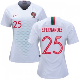 Wholesale Cheap Women\'s Portugal #25 B.Fernandes Away Soccer Country Jersey