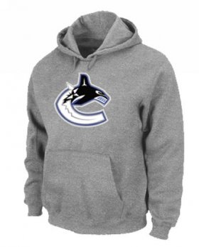 Wholesale Cheap NHL Vancouver Canucks Big & Tall Logo Pullover Hoodie Grey