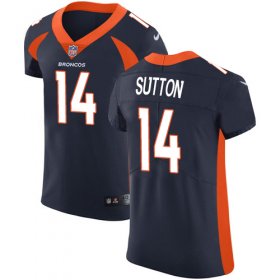 Wholesale Cheap Nike Broncos #14 Courtland Sutton Navy Blue Alternate Men\'s Stitched NFL Vapor Untouchable Elite Jersey