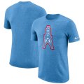 Wholesale Cheap Houston Oilers Nike Marled Historic Logo Performance T-Shirt Light Blue