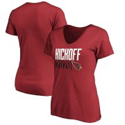 Wholesale Cheap Arizona Cardinals Fanatics Branded Women's Kickoff 2020 V-Neck T-Shirt Cardinal