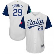Wholesale Cheap Team Italy #29 Francisco Cervelli White 2017 World MLB Classic Authentic Stitched MLB Jersey