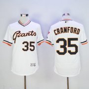 Wholesale Cheap Giants #35 Brandon Crawford White Flexbase Authentic Collection Cooperstown Stitched MLB Jersey