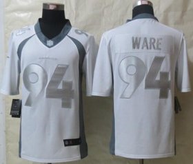Wholesale Cheap Nike Broncos #94 DeMarcus Ware White Men\'s Stitched NFL Limited Platinum Jersey