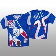 Wholesale Cheap NFL New England Patriots #28 James White Blue Men's Mitchell & Nell Big Face Fashion Limited NFL Jersey