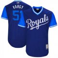 Wholesale Cheap Royals #51 Jason Vargas Navy 