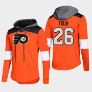 Wholesale Cheap Flyers #26 Christian Folin Orange 2018 Pullover Platinum Hoodie