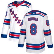 Wholesale Cheap Adidas Rangers #8 Jacob Trouba White Road Authentic Stitched NHL Jersey