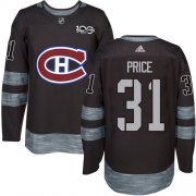 Wholesale Cheap Adidas Canadiens #31 Carey Price Black 1917-2017 100th Anniversary Stitched NHL Jersey