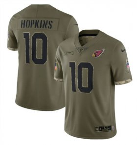 Wholesale Cheap Men\'s Arizona Cardinals #10 DeAndre Hopkins 2022 Olive Salute To Service Limited Stitched Jersey