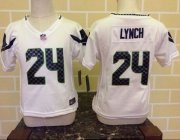 Wholesale Cheap Toddler Nike Seahawks #24 Marshawn Lynch White Stitched NFL Elite Jersey